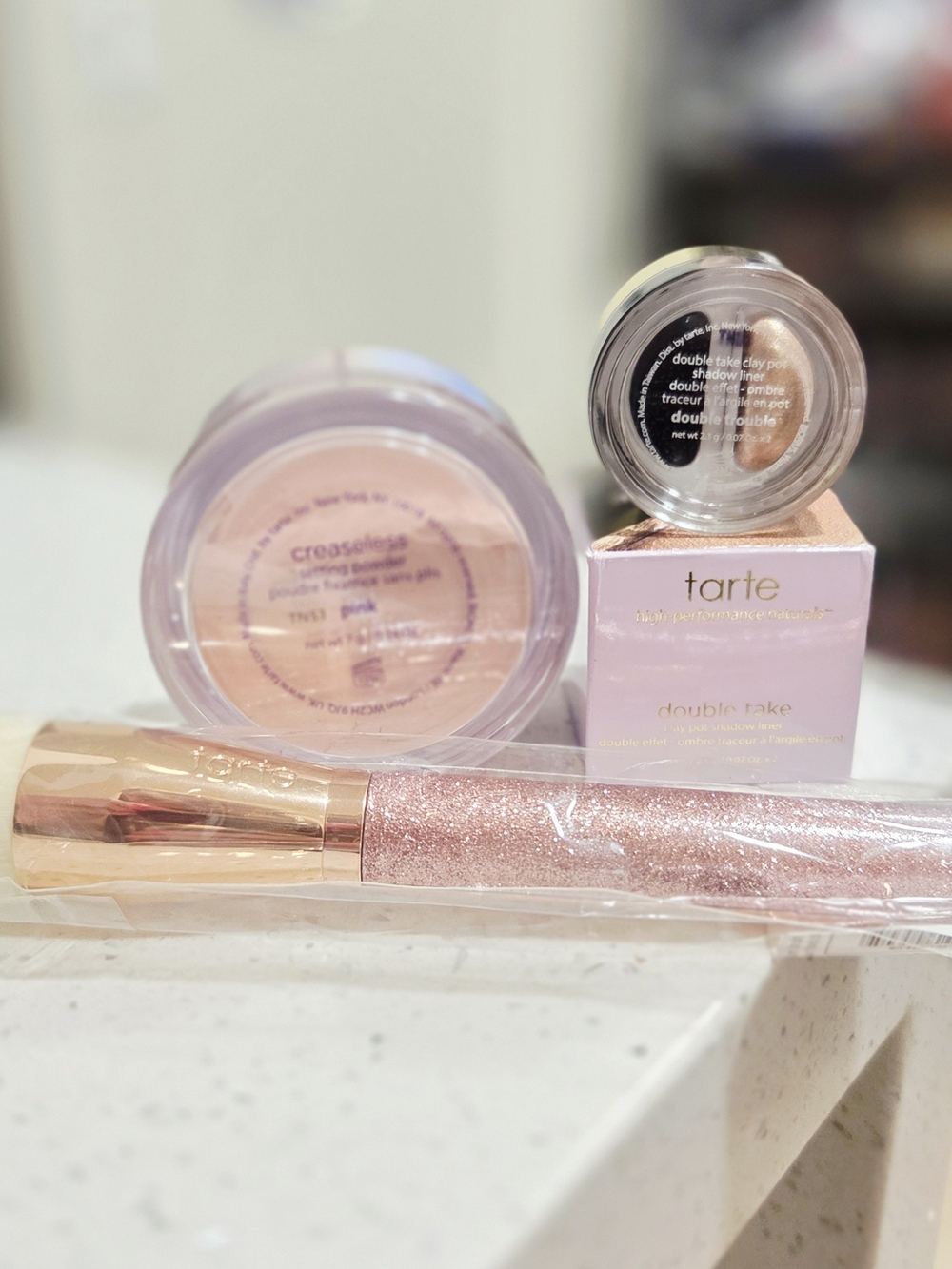 tarte Double Take Setting Powder/Eyeliner & Brush Bundle